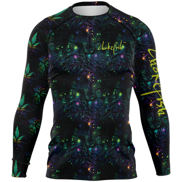 Chokefish™ Long Sleeve Rashguard Cannabis Men's Shirt-014-Special Edition